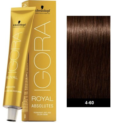 Schwarzkopf Professional Igora Royal Absolutes 4-60 Καστανό Μεσαίο Μαρόν Φυσικό 60ml