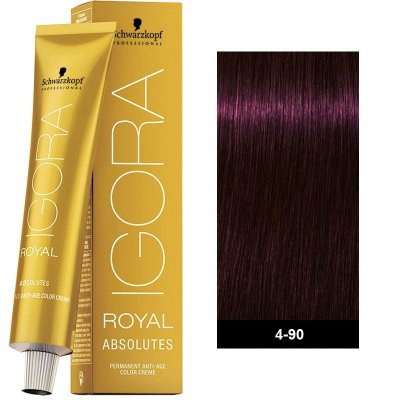 Schwarzkopf Professional Igora Royal Absolutes 4-90 Καστανό Μεσαίο Βιολέ Φυσικό 60ml