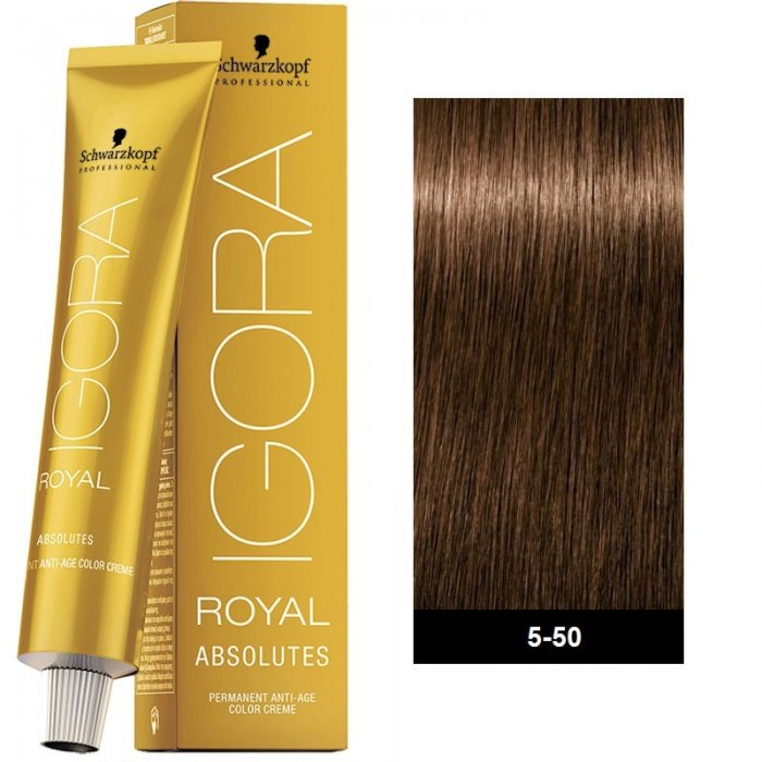 Schwarzkopf Professional Igora Royal Absolutes 5-50 Καστανό Ανοικτό Χρυσό Φυσικό 60ml