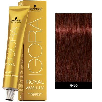 Schwarzkopf Professional Igora Royal Absolutes 5-80 Καστανό Ανοιχτό Κόκκινο Φυσικό