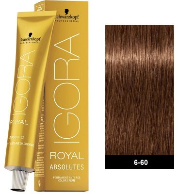 Schwarzkopf Professional Igora Royal Absolutes 6-60 Ξανθό Σκούρο Μαρόν Φυσικό 60ml