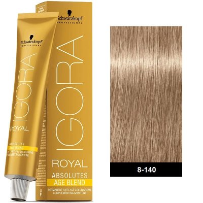 Schwarzkopf Professional Igora Royal Absolutes 8-140 Ξανθό Ανοιχτό Σαντρέ Μπεζ 60ml