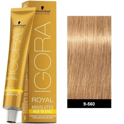 Schwarzkopf Professional Igora Royal Absolutes 9-560 Ξανθό Πολύ Ανοιχτό Χρυσό Μαρόν 60ml