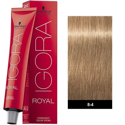 Schwarzkopf Professional Igora Royal 8-4 Ξανθό Ανοιχτό Μπεζ 60ml