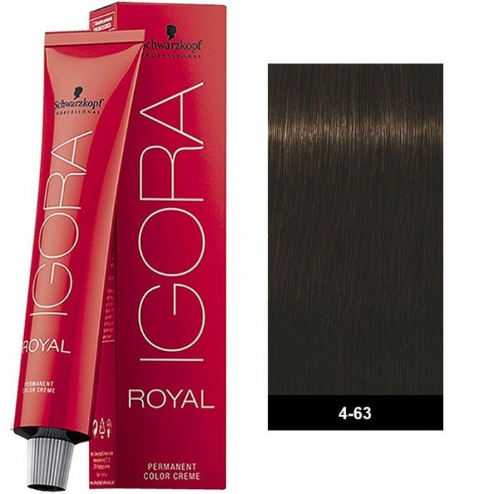 Schwarzkopf Professional Igora Royal 4-63 Καστανό Μεσαίο Μαρόν Ματ 60ml