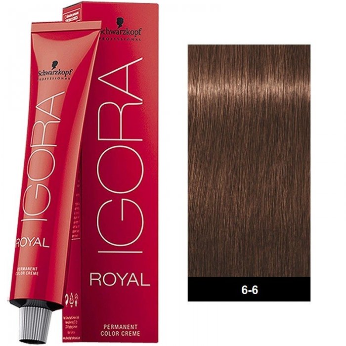 Schwarzkopf Professional Igora Royal 6-6 Ξανθό Σκούρο Μαρόν 60ml