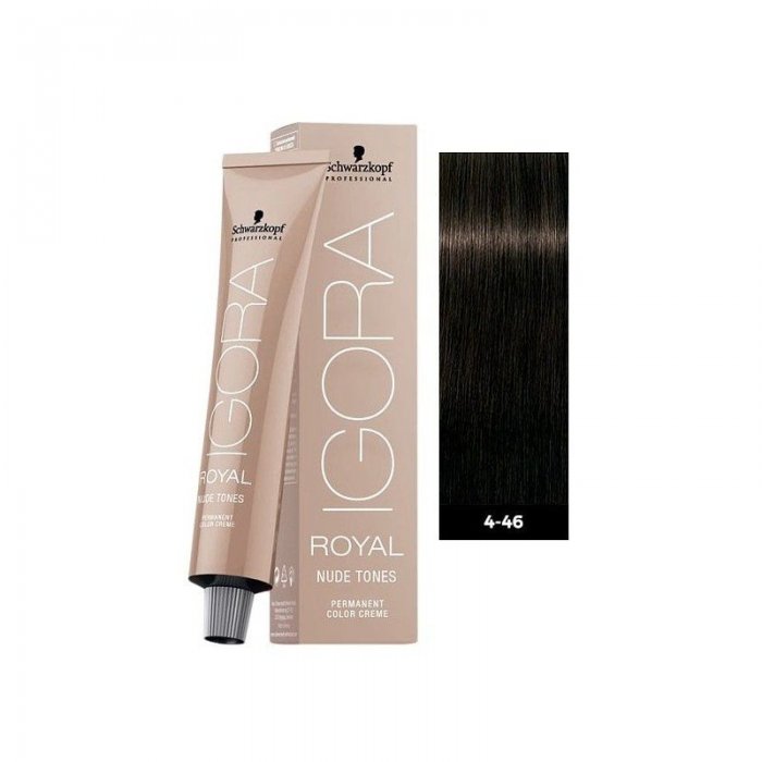 Schwarzkopf Professional Igora Royal Nude Tones 4-46 Καστανό Μεσαίο Μπεζ Μαρόν 60ml