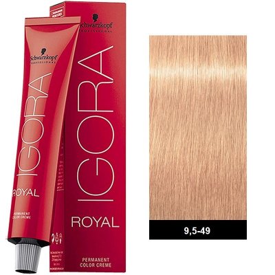 Schwarzkopf Professional Igora Royal 9,5-49 Ξανθό Ιβουάρ Μπεζ Βιολέ 60ml