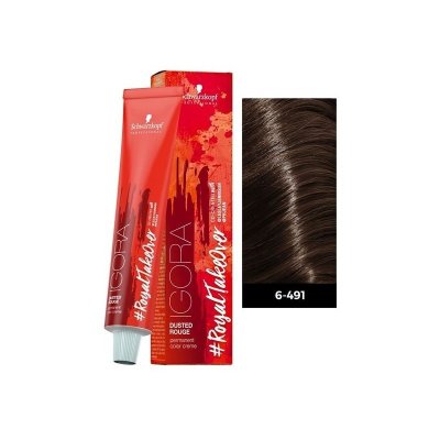 Schwarzkopf Professional Igora Royal Dusted Rouge 6-491 Ξανθό Σκούρο Μπεζ Βιολέ Σαντρέ 60ml