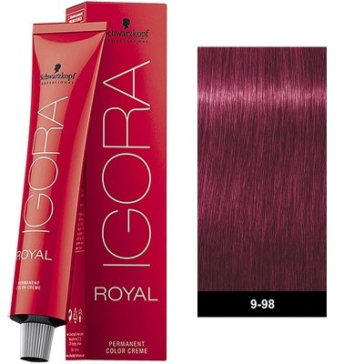 Schwarzkopf Professional Igora Royal 9-98 Ξανθό Πολύ Ανοιχτό Βιολέ Κόκκινο 60ml