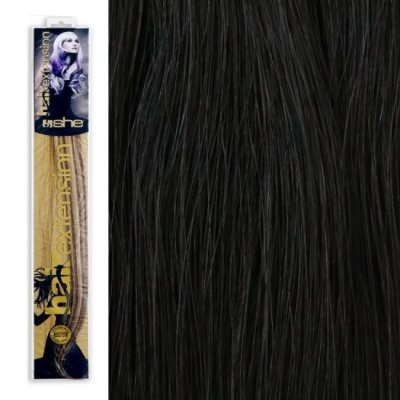 SHE by Socap Hair Extensions Τούφα Φυσική Τρίχα HEX8000L Ίσια Μαλλιά Φυσικά Χρώματα No. 1Β (10τμχ)