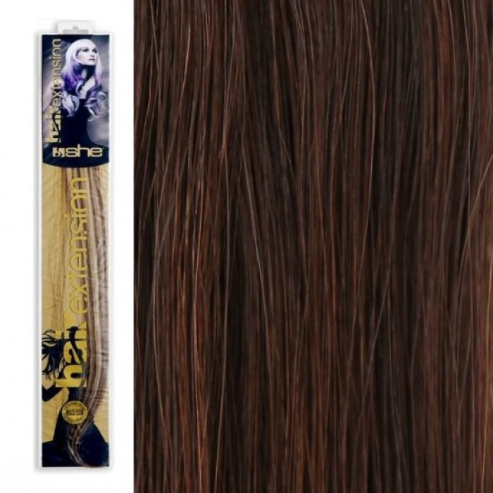 SHE by Socap Hair Extensions Τούφα Φυσική Τρίχα HEX8000L Ίσια Μαλλιά Φυσικά Χρώματα No. 4 (10τμχ)