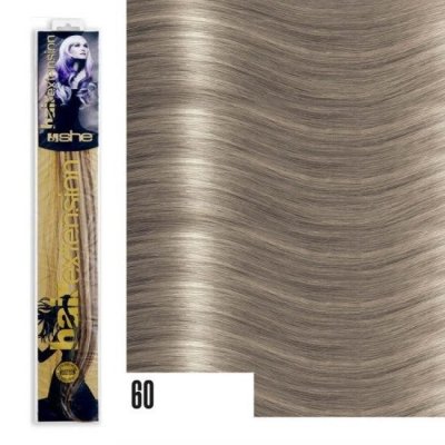 SHE by Socap Hair Extensions Tuft Natural Hair HEX8000L Straight Hair Natural Colors No. 60 (10pcs)