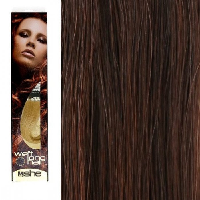 SHE by Socap Hair Extensions Τρέσα Φυσική Τρίχα WLH8501L Weft Long Hair No. 4