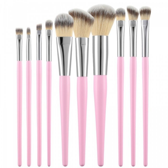 Σετ 10 πινέλων μακιγιάζ Pink Tools for Beauty