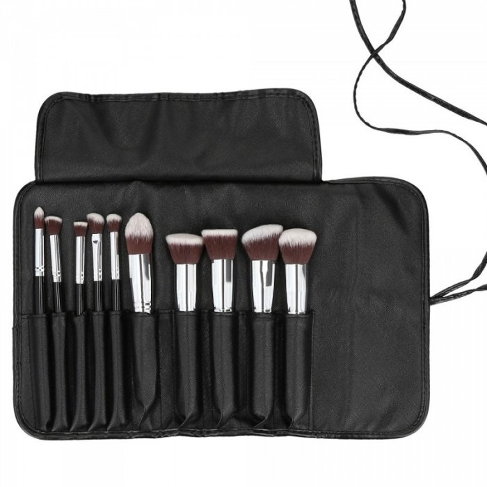 Σετ 12 επαγγελματικών πινέλων μακιγιάζ Black Tools for Beauty Mimo