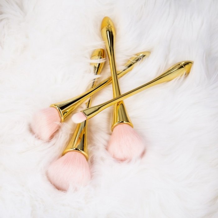 Σετ 4 πινέλων μακιγιάζ Golden Handle Tools for Beauty Mimo