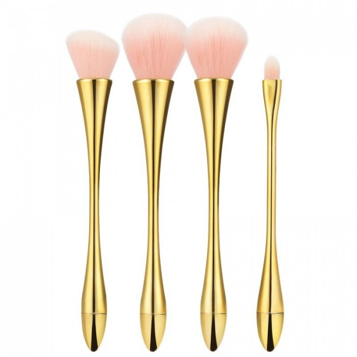 Σετ 4 πινέλων μακιγιάζ Golden Handle Tools for Beauty Mimo