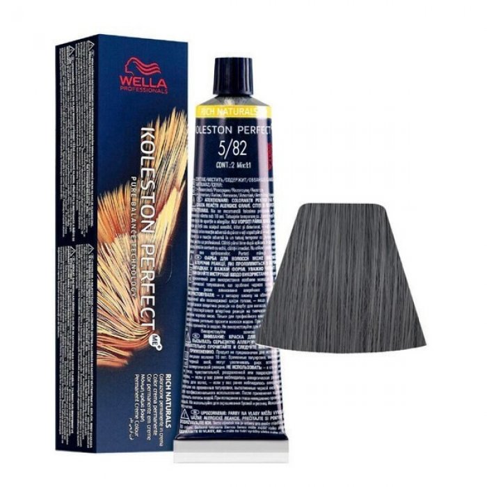 Wella Professionals Koleston Perfect ME+ Rich Naturals 5/82 Καστανό Ανοιχτό Μπλε Ματ 60ml
