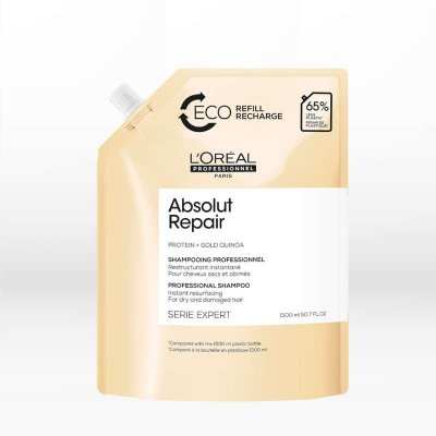 L'oreal Professionnel Serie Expert Absolut Repair Protein & Gold Quinoa Eco Refill Shampoo 1500ml