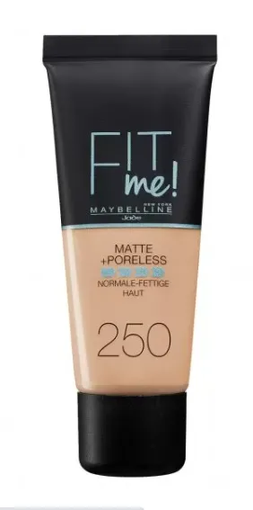 Maybelline New York Make up Fit Me Matte & Poreless Foundation 250 Sun  Beige 30ml