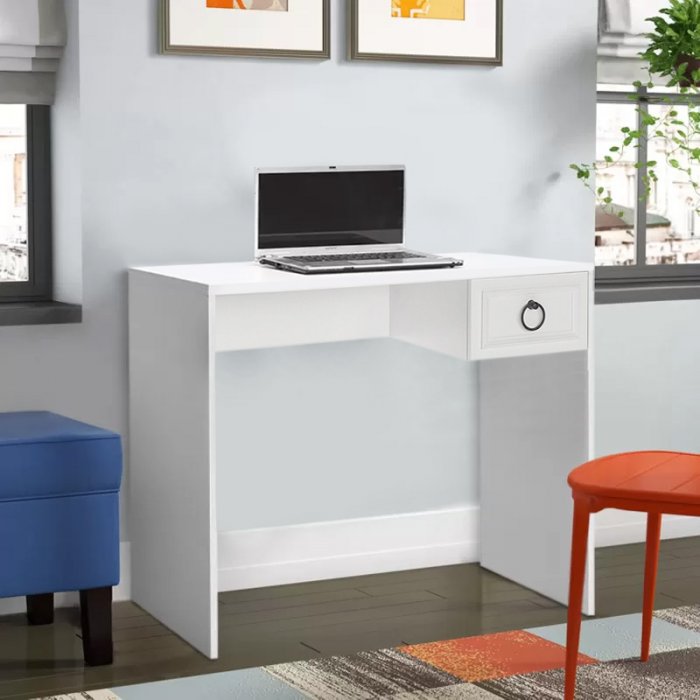 Γραφείο εργασίας Hampton Megapap χρώμα λευκό 90x51x75εκ.