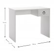 Γραφείο εργασίας Hampton Megapap χρώμα λευκό 90x51x75εκ.