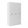 Ντουλάπα ρούχων Hampton Megapap τρίφυλλη χρώμα λευκό 103x52x185εκ.
