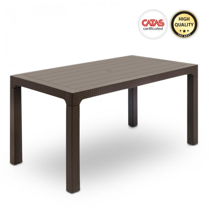 Τραπέζι κήπου Adler Megapap από PP χρώμα καφέ 150x90x75εκ. Τραπέζι κήπου Adler Megapap από PP χρώμα καφέ 150x90x75εκ.