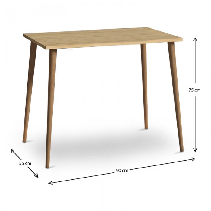 Γραφείο Fiona Megapap από μελαμίνη χρώμα oak 90x55x75εκ.