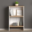 Βιβλιοθήκη Flora Megapap χρώμα white - oak 52x25x80εκ.