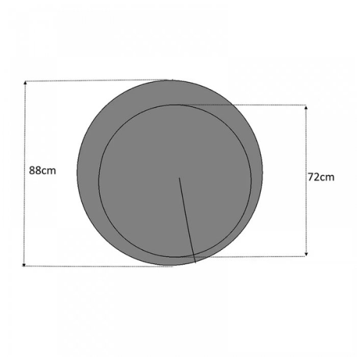 Καθρέπτης τοίχου Moon Megapap χρώμα λευκό Ø88x2,2εκ.