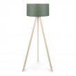 Φωτιστικό δαπέδου Rosling Megapap Mdf/ύφασμα Pvc χρώμα φυσικό/χακί 38x38x140εκ.