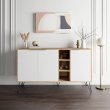 Μπουφές Clara Megapap χρώμα φυσικό οξιάς - λευκό 142x35,6x83εκ.