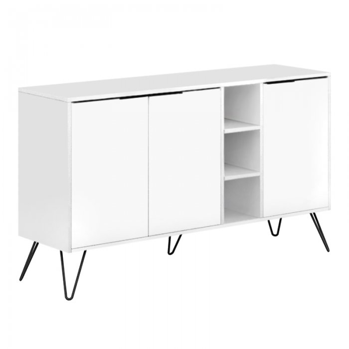Μπουφές Clara Megapap χρώμα λευκό 142x35,6x83εκ.