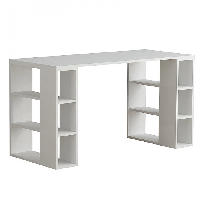 Γραφείο εργασίας Colmar Megapap χρώμα λευκό 140x60x75εκ