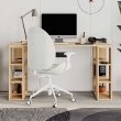 Γραφείο εργασίας Colmar Megapap χρώμα sapphire oak 140x60x75εκ
