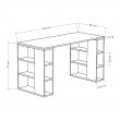 Γραφείο εργασίας Colmar Megapap χρώμα sapphire oak 140x60x75εκ