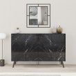 Μπουφές Dune Megapap χρώμα μαύρο εφέ μαρμάρου 123x35x77,4εκ.