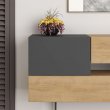 Μπουφές Eros Megapap φυσικό οξιάς - ανθρακί 145x40x82εκ.