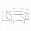 Τραπεζάκι σαλονιού Hola Megapap χρώμα λευκό 60x60x32εκ.