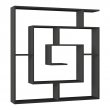 Βιβλιοθήκη Labirent Megapap χρώμα ανθρακί 125x22x129εκ.