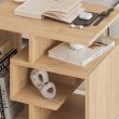 Βοηθητικό τραπεζάκι Labirent Megapap χρώμα φυσικό οξιάς 54x40x45εκ.