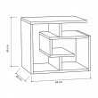 Βοηθητικό τραπεζάκι Labirent Megapap χρώμα ανθρακί 54x40x45εκ.