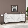 Μπουφές Dune Megapap χρώμα λευκό αντικέ 184x35x77,4εκ.