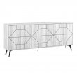 Μπουφές Dune Megapap χρώμα λευκό αντικέ 184x35x77,4εκ.