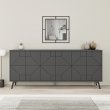 Μπουφές Dune Megapap χρώμα ανθρακί 184x35x77,4εκ.