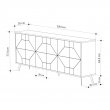 Μπουφές Dune Megapap χρώμα ανθρακί 184x35x77,4εκ.