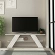 Έπιπλο τηλεόρασης Farfalla Megapap χρώμα λευκό αντικέ 120x33,5x40εκ. Έπιπλο τηλεόρασης Farfalla Megapap χρώμα λευκό αντικέ 120x33,5x40εκ.