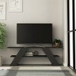 Έπιπλο τηλεόρασης Farfalla Megapap χρώμα ανθρακί 120x33,5x40εκ.